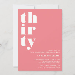 Invitation Simple moderne 30e anniversaire