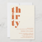 Invitation Simple moderne 30e anniversaire (Devant)