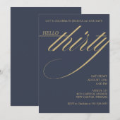 Invitation Simple Moderne 30e Anniversaire (Devant / Derrière)