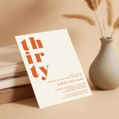 Invitation Simple moderne 30e anniversaire