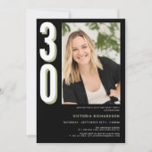 Invitation Simple moderne 30e anniversaire (Devant)