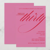 Invitation Simple Moderne 30e Anniversaire (Devant / Derrière)