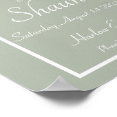 Invitation simple moderne affiche de sauge (Coin)