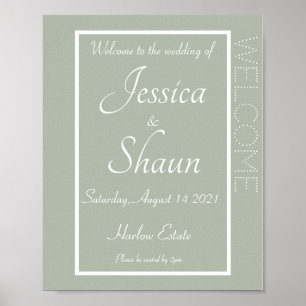 Invitation simple moderne affiche de sauge