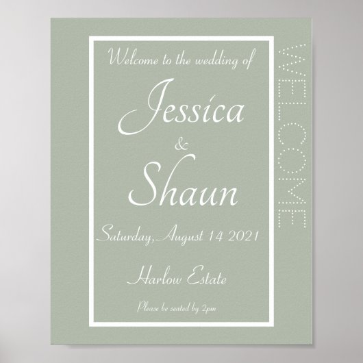 Invitation simple moderne affiche de sauge (Devant)