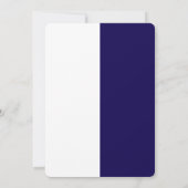 Invitation Simple Moderne Anniversaire 50 Ans Bleu Et Blanc (Dos)