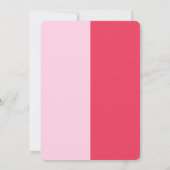 Invitation Simple Moderne Anniversaire 50 Ans Rose & Rouge Gr (Dos)