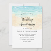 Invitation Simple Moderne Aquarelle Mariage Plage Anniversair (Devant)