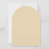 Invitation Simple moderne Arch Mariage beige (Dos)