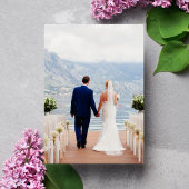 INVITATION SIMPLE MODERNE AVEC 5 MARIAGE PHOTO PERSONNALISÉ