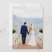 INVITATION SIMPLE MODERNE AVEC 5 MARIAGE PHOTO PERSONNALISÉ (Dos)