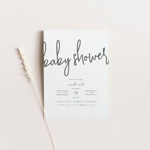 Invitation simple moderne Baby shower Party