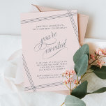 Invitation Simple moderne Blush rose fête d'anniversaire<br><div class="desc">Simple et élégant, avec une touche contemporaine, cet Invitation de fête du 50e anniversaire moderne présente des lignes blanches en angle encadrant votre texte sur un arrière - plan rose vif branché. Le texte "Vous êtes invité" dans de beaux textes fleuris est intentionnellement mis en vedette pour que vos invités...</div>