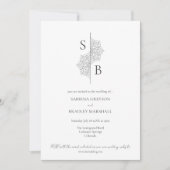 Invitation Simple moderne Boho Monogramme Mandala Mariage (Devant)