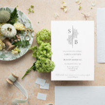 Simple moderne Boho Monogramme Mandala Mariage