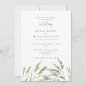 Invitation Simple moderne Boho Watercolor Mariage (Devant)