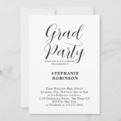 Invitation Simple Moderne Calligraphie Parti de Graduation (Devant)