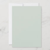 Invitation Simple Moderne Calligraphie Pastel Green Mariage (Dos)