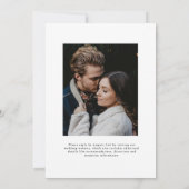 Invitation Simple Moderne Calligraphie Script Deux Mariage Ph (Dos)