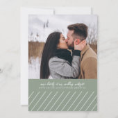 Invitation Simple Moderne Calligraphie Vert Sauge (Dos)