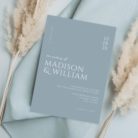 Invitation Simple moderne chic Dusty Mariage