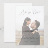 Invitation Simple Moderne Code QR de Photo en Fondu RSVP Tout (Devant / Derrière)