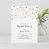 Invitation simple moderne de mariage avec confetti (Debout devant)