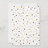 Invitation simple moderne de mariage avec confetti (Dos)