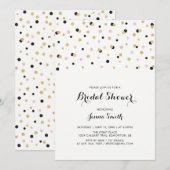 Invitation simple moderne de mariage avec confetti (Devant / Derrière)