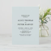 Invitation simple moderne de monogramme pour une f (Debout devant)