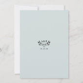 Invitation simple moderne de monogramme pour une f (Dos)