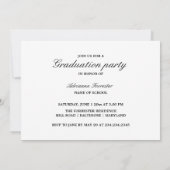 Invitation Simple Moderne Diplômé Deux Photos (Dos)