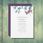 Invitation Simple moderne Dragonfly Garden Mariage de verdure