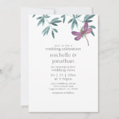Invitation Simple moderne Dragonfly Garden Mariage de verdure (Devant)