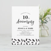 Invitation simple moderne du 10e anniversaire du M (Debout devant)