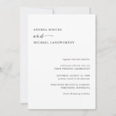 Invitation Simple Moderne Écriture Manuscrite Photo Mariage (Devant)