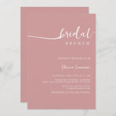 Invitation Simple moderne écriture manuscrite script Brunch n (Devant / Derrière)
