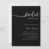 Invitation Simple moderne écriture manuscrite script Brunch n (Devant)
