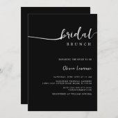 Invitation Simple moderne écriture manuscrite script Brunch n (Devant / Derrière)
