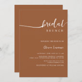 Invitation Simple moderne écriture manuscrite script Brunch n (Devant / Derrière)