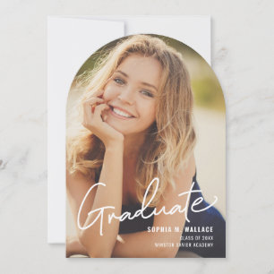 Invitation Simple moderne écriture manuscrite script Graduate