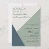 Invitation Simple Moderne Écriture Sage Tricolore Baby Sprink (Devant)