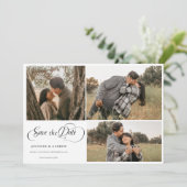 Invitation Simple Moderne Élégant | Enregistrer la Date Photo (Debout devant)