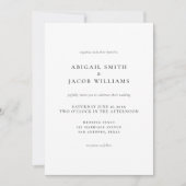 Invitation Simple Moderne Élégant Mariage (Devant)