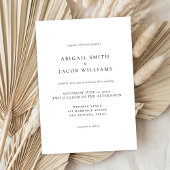 Invitation Simple Moderne Élégant Mariage