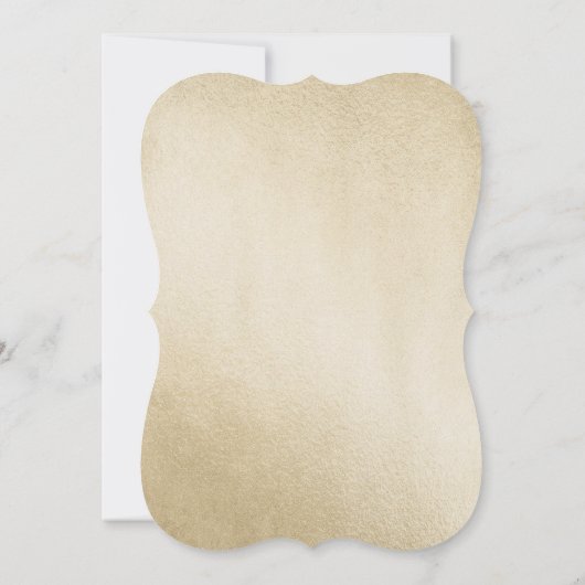 Invitation Simple moderne Elegant Mariage Gold Leaf (Dos)