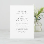 Invitation Simple Moderne Élégant Photo Mariage (Debout devant)