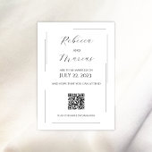 Invitation Simple, moderne et élégant avec code QR | MARIAGE