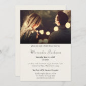 Invitation Simple, moderne et élégant avec Mariage initial (Devant / Derrière)