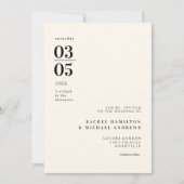 Invitation simple, moderne et grande typographie (Devant)
